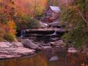 Grist Mill Autumn Sunset Light