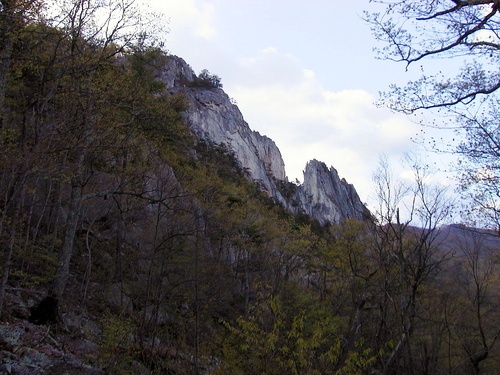 Climbing the Trail at Seneca Rock Mountain