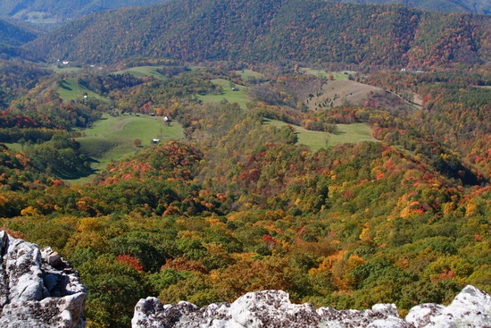 Mountain Village Below North Fork Mountain