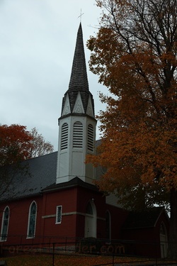 1790 Methodist Church Autumn Scene
