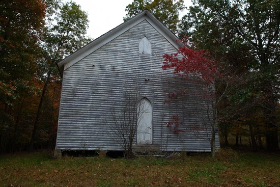Autumn Foliage Old Fashioned Country Church