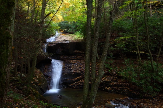 Autumn Waterfall Cliffside West Virginia