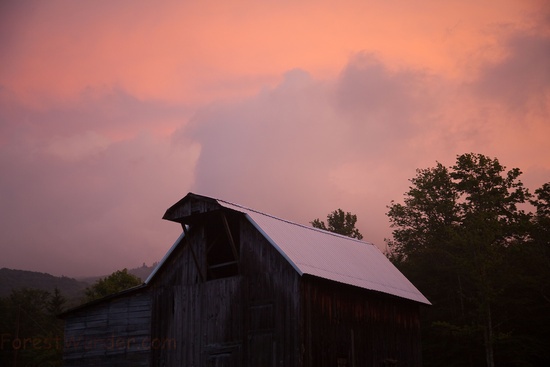 Spring Sunset Country Barn