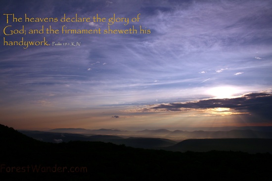 Psalm 19-1 Heavens Declare Glory God