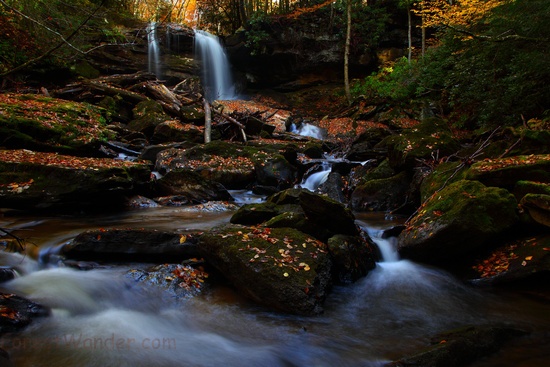 Fall Foliage Waterfall Wallpaper