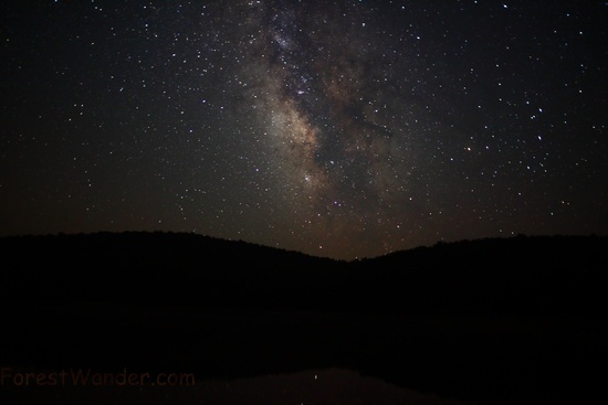 Night Sky Milky Way Stars Hills