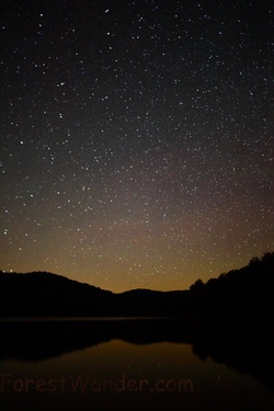 West Virginia Summit Lake Reflecting Night Stars
