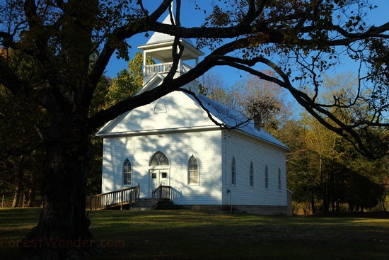 Beautiful Country Church in Fall