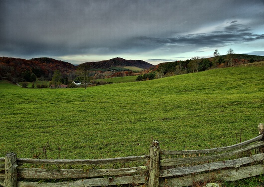 Scenic Fall Blue Ridge Mountain Farm