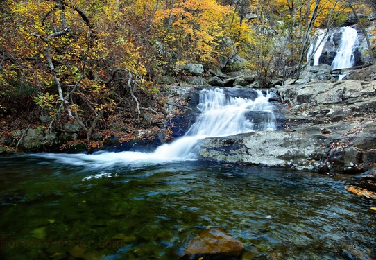Two Autumn Waterfalls