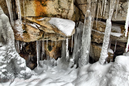 Frigid Ice Cave Rocks