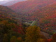 Autumn Valley Below Mountains