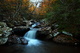 Forest Autumn Creek Waterfalls Trees Foliage Rocks