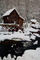Snowy Grist mill Winter Christmas Postcard