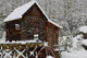 Glade Creek Gristmill Winter Snow Fall Postcard