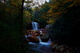 Autumn Waterfalls Evening Dusk