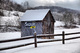 Country Barn Fence Snow